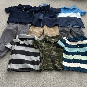 Kids Polo Set - 6 polos 3 pants